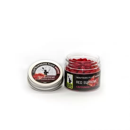 Wafter 2.20 Baits - Red Supreme Fluo Smoke Capsuna N-Butyric 6mm Wafter 2.20 Baits - Red Supreme Fluo Smoke Capsuna N-Butyric 6mm