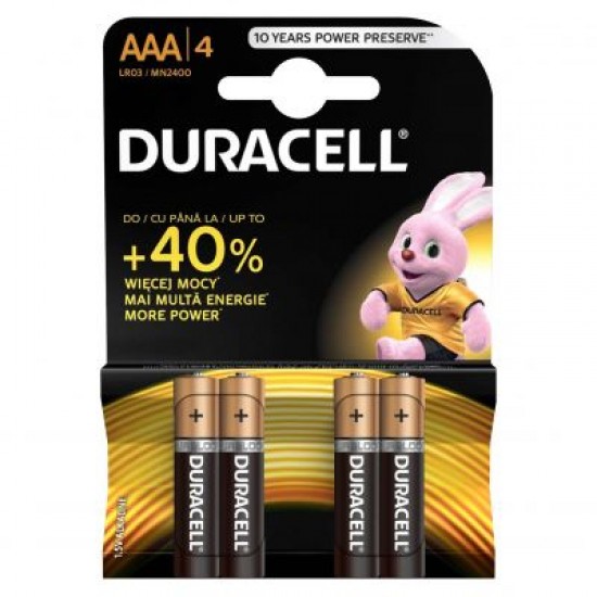 Baterii DuraCell - AAA R3, blister 4 Buc