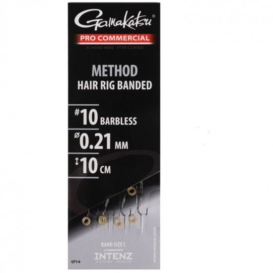 Carlige Legate Gamakatsu - Method Hair Rig Band Mono Nr. 10 Barbless Carlige Legate Gamakatsu - Method Hair Rig Band Mono Nr. 10 Barbless