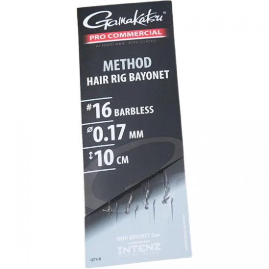 Carlige Legate Gamakatsu - Method Hair Rig Bayonet Mono Nr. 16 Barbless Carlige Legate Gamakatsu - Method Hair Rig Bayonet Mono Nr. 16 Barbless