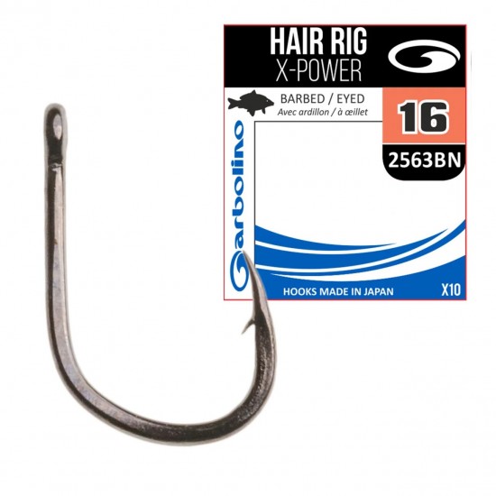 Carlige Garbolino - Hair Rig X-Power 2563 Black Nickel Nr.10 Carlige Garbolino - Hair Rig X-Power 2563 Black Nickel Nr.10
