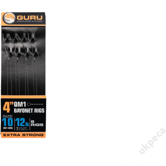 Carlige legate Guru Bayonets QM1  Nr.12 019MM/10CM 8BUC/PL