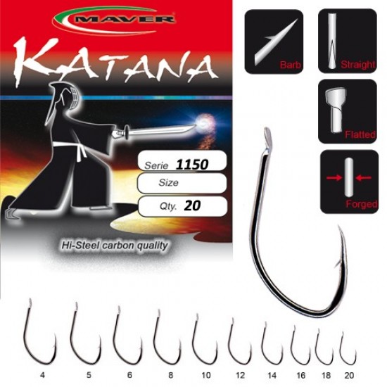 Carlige Maver - Katana 1150 Nichel Nr.10 Carlige Maver - Katana 1150 Nichel Nr.10