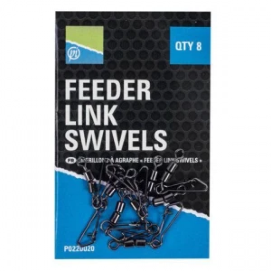 Vartej Preston - Vartej Dublu cu Agrafa Preston Double Feeder Link Swivels, 8buc/plic Vartej Preston - Vartej Dublu cu Agrafa Preston Double Feeder Link Swivels, 8buc/plic