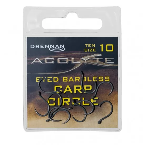 Carlige Drennan - Acolyte Carp Circle Barbless Nr. 10 Carlige Drennan - Acolyte Carp Circle Barbless Nr. 10