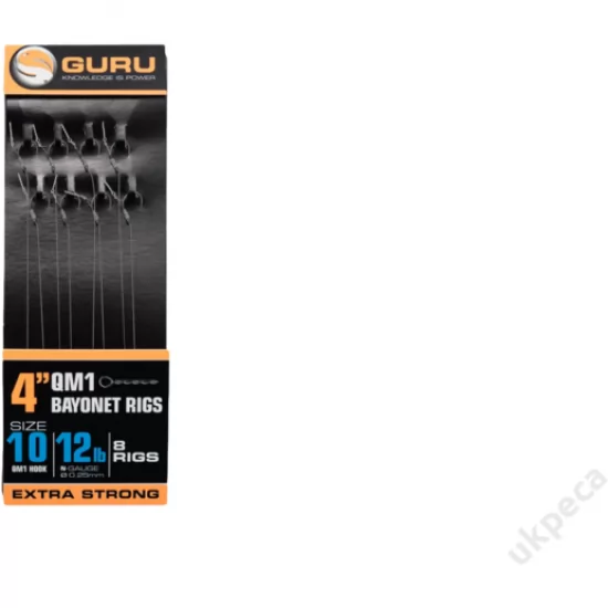 Carlige legate Guru Bayonets QM1 Nr.12 019MM/10CM 8BUC/PL Carlige legate Guru Bayonets QM1 Nr.12 019MM/10CM 8BUC/PL