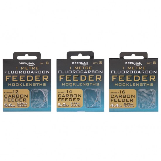 Drennan - Carlige Legate Fluoro Carbon Feeder Nr. 12