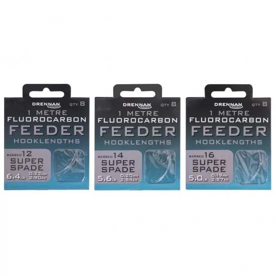 Drennan - Carlige Legate Fluoro Super Spade Nr. 12 Drennan - Carlige Legate Fluoro Super Spade Nr. 12