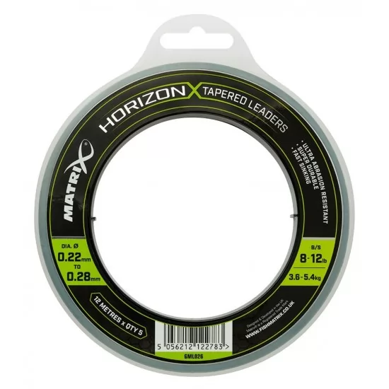 Fir Conic Matrix - Horizon X Tapered Shock Leader 0.22mm - 0.28mm Fir Conic Matrix - Horizon X Tapered Shock Leader 0.22mm - 0.28mm