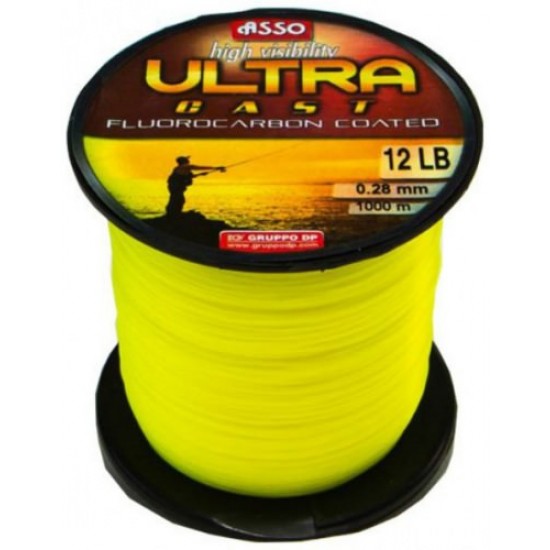 Asso Ultracast Galben Fluo 0.20mm / 1000m