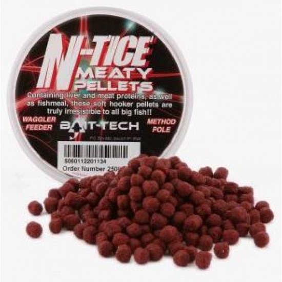 Bait-Tech N-tice Meaty Hooker Pellets  125ml 