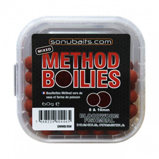 Sonubaits Bloodworm Mixed Method Boilies 8 &10mm