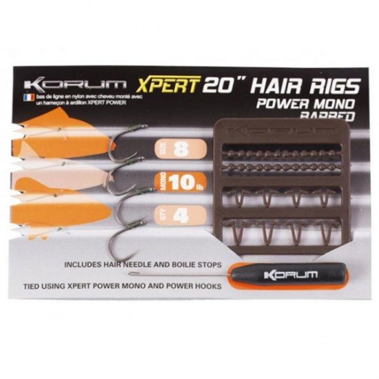Korum - Carlige legate Xpert Power Mono Hair Rigs Nr.10