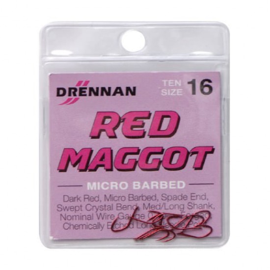 Carlig Drennan Red Maggot Nr.18 25buc Carlig Drennan Red Maggot Nr.18 25buc
