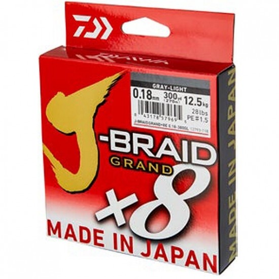 Daiwa Grand J-Braid Gray Fir textil 8Braid 0.18mm / 135m