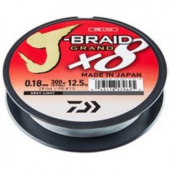 Daiwa Grand J-Braid Gray Fir textil 8Braid 0.18mm / 135m Daiwa Grand J-Braid Gray Fir textil 8Braid 0.18mm / 135m