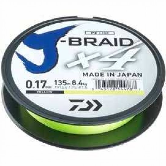 Daiwa J-Braid Fir textil 4Braid 0.10mm / 135m