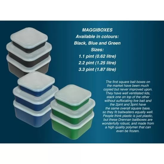 Cutie momeala - Drennan Maggibox 2.2Pt. Black - 1.25 litri Cutie momeala - Drennan Maggibox 2.2Pt. Black - 1.25 litri