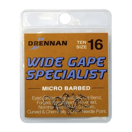 Carlig Drennan Wide Gape Specialist Nr.18