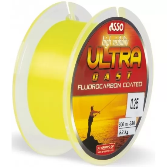 Asso Ultracast Galben Fluo 0.24mm / 150m Asso Ultracast Galben Fluo 0.24mm / 150m