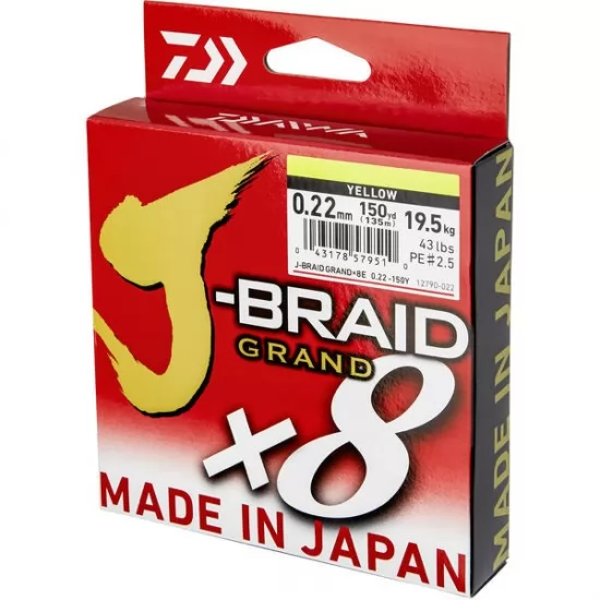 Fir Textil Daiwa - J Braid Grand x8 Grey 0.10mm 135m Fir Textil Daiwa - J Braid Grand x8 Grey 0.10mm 135m