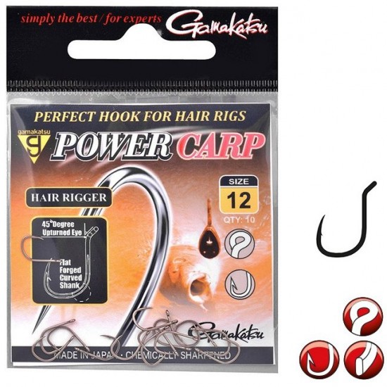 Carlige Gamakatsu - Power Carp Hair Rigger Nr.14