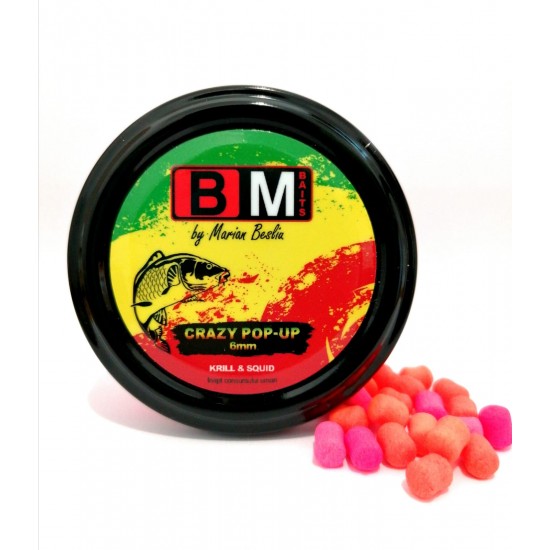 B.M.Baits Crazy Pop-up Krill & Squid 6mm
