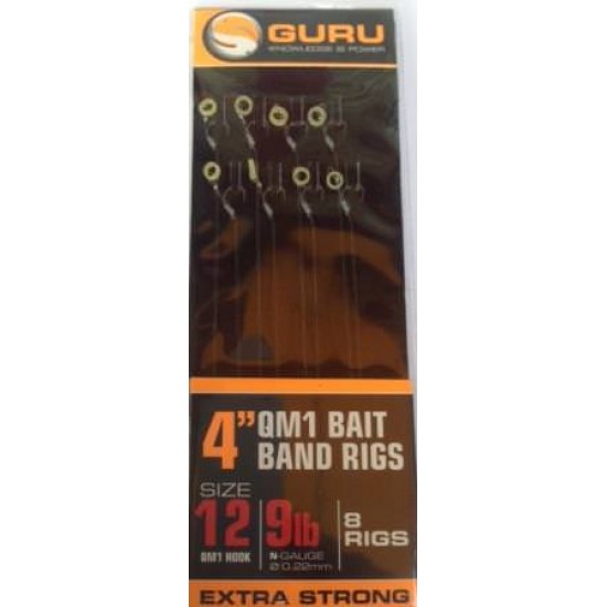Guru QM1 Nr.12 Hair Rigs With Bait Band