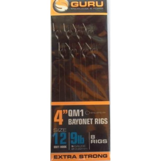 Guru QM1 Nr.12 Hair Rigs With Bait Bayonets