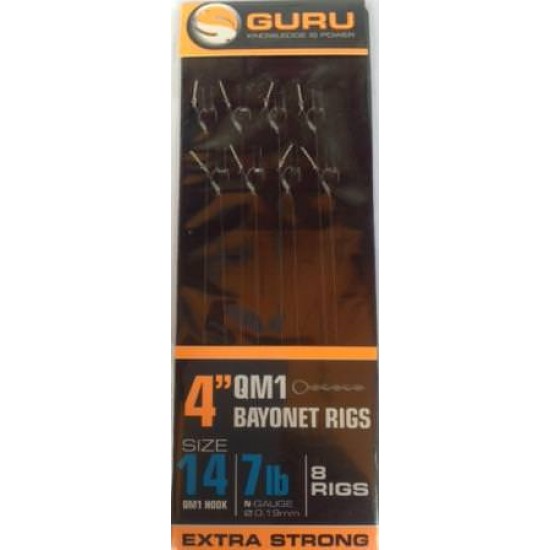 Guru QM1 Nr.14 Hair Rigs With Bait Bayonets