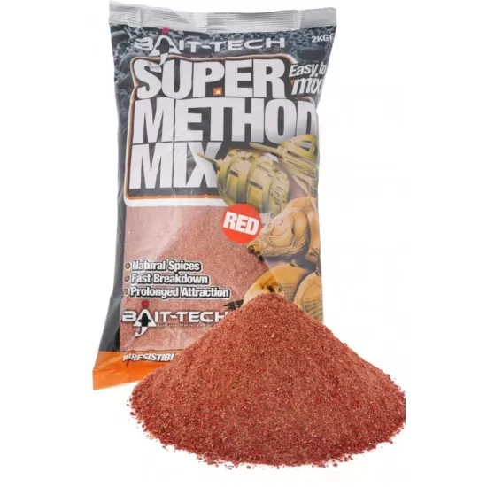 Bait-Tech Super Method Mix Red 2 kg Bait-Tech Super Method Mix Red 2 kg