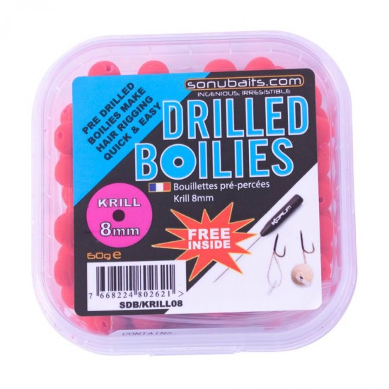 Boilies-uri Gaurite Sonubaits Drilled Boilies Krill 10mm